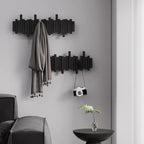 Wooden Wall-Mounted Piano Rack | Modern Coat & Hat Hook Organizer